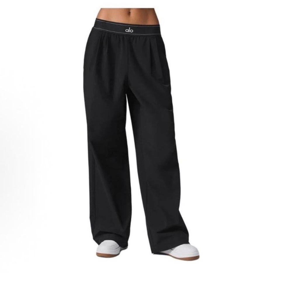 ALO Yoga Black Relaxed-Fit Pants
